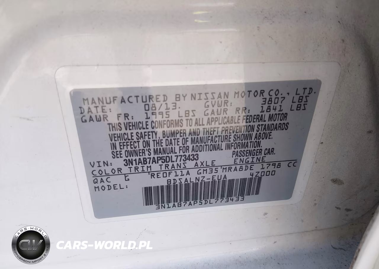2013 Nissan Sentra Fe+ Sv VIN:3N1AB7AP5DL773433 - 9