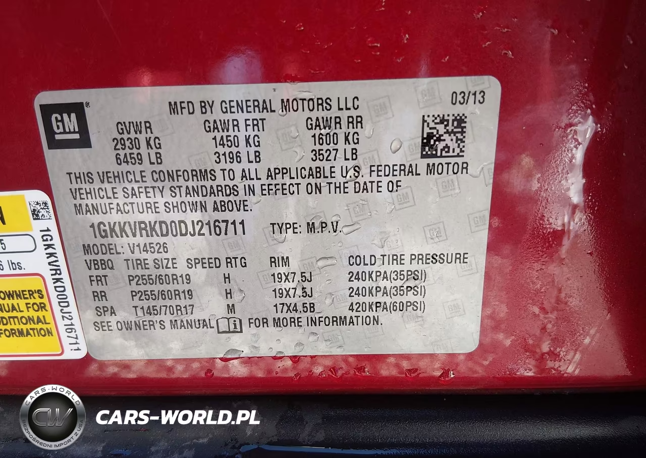 2013 GMC Acadia Slt-1 VIN:1GKKVRKD0DJ216711 - 9