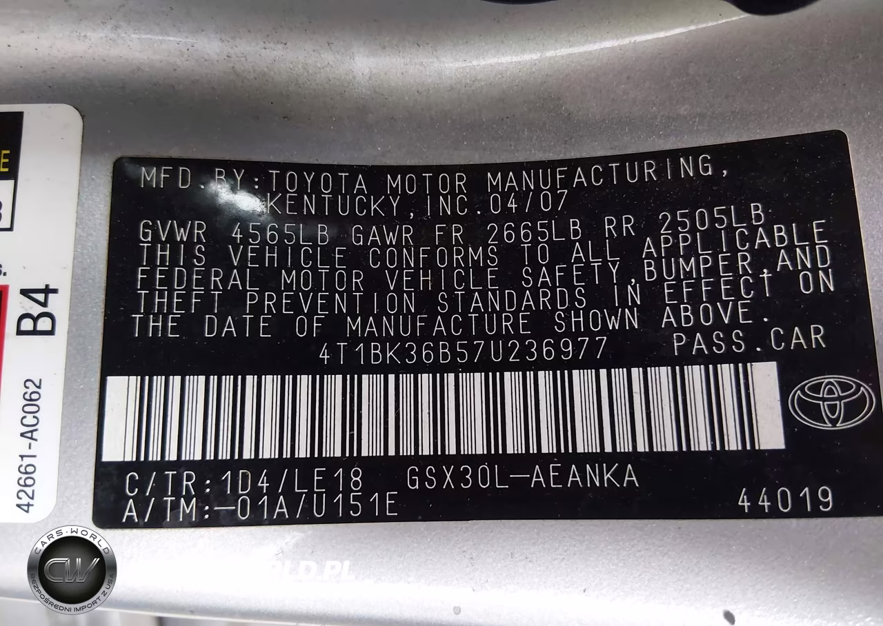 2007 Toyota Avalon Touring VIN:4T1BK36B57U236977 - 9