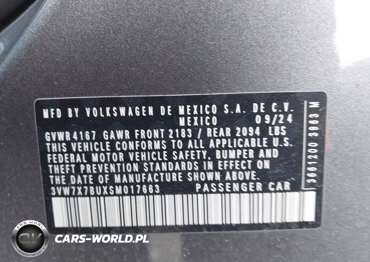 2025 Volkswagen Jetta 1.5T Se VIN:3VW7X7BUXSM017663 - 9