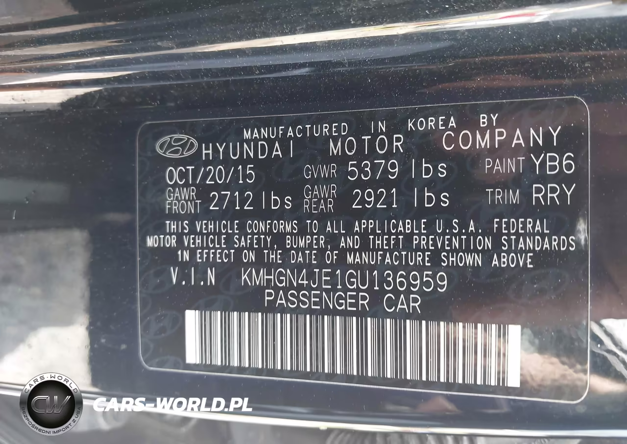 2016 Hyundai Genesis 3.8 VIN:KMHGN4JE1GU136959 - 9