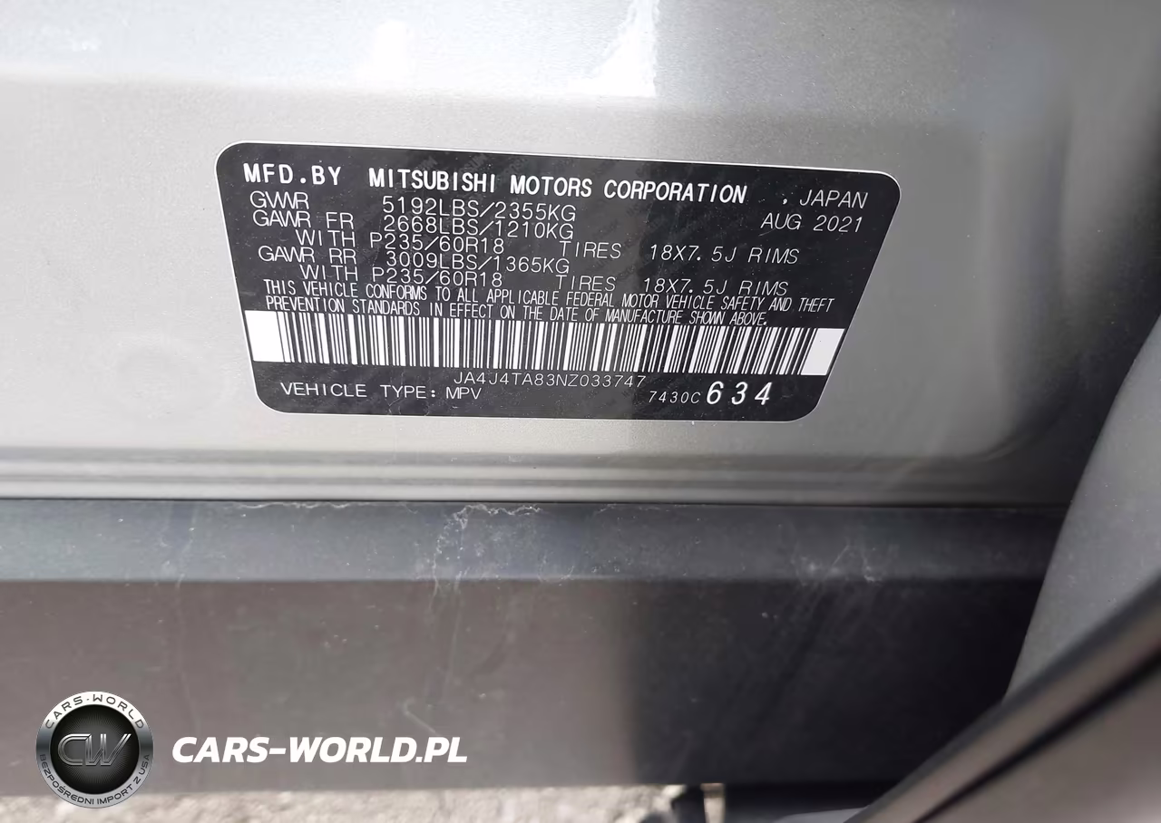 2022 Mitsubishi Outlander Es 2.5 S-Awc VIN:JA4J4TA83NZ033747 - 9