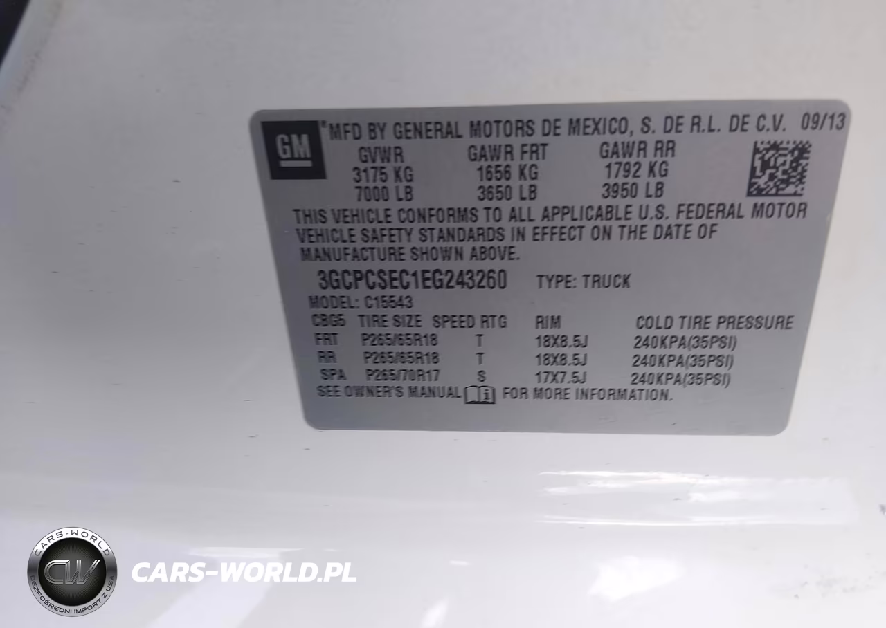 2014 Chevrolet Silverado 1500 1Lz VIN:3GCPCSEC1EG243260 - 9