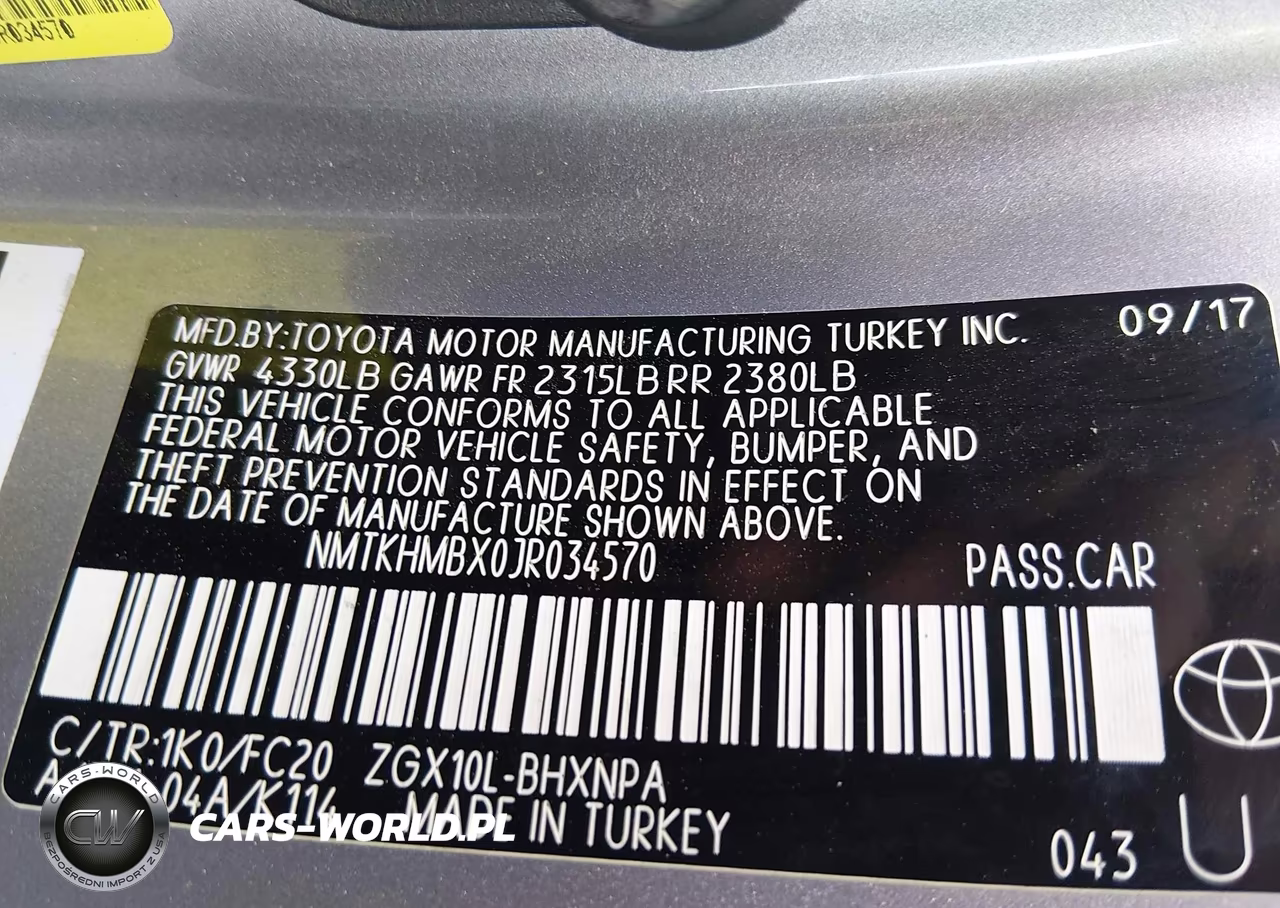 2018 Toyota C-Hr Xle VIN:NMTKHMBX0JR034570 - 9