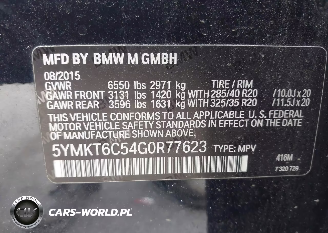 BMW X5 M VIN:5YMKT6C54G0R77623 - 9