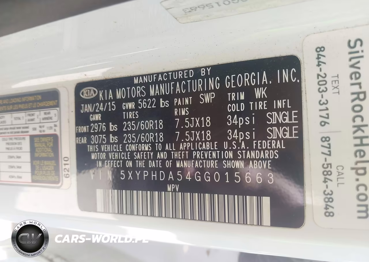 2016 Kia Sorento 3.3L Ex VIN:5XYPHDA54GG015663 - 9