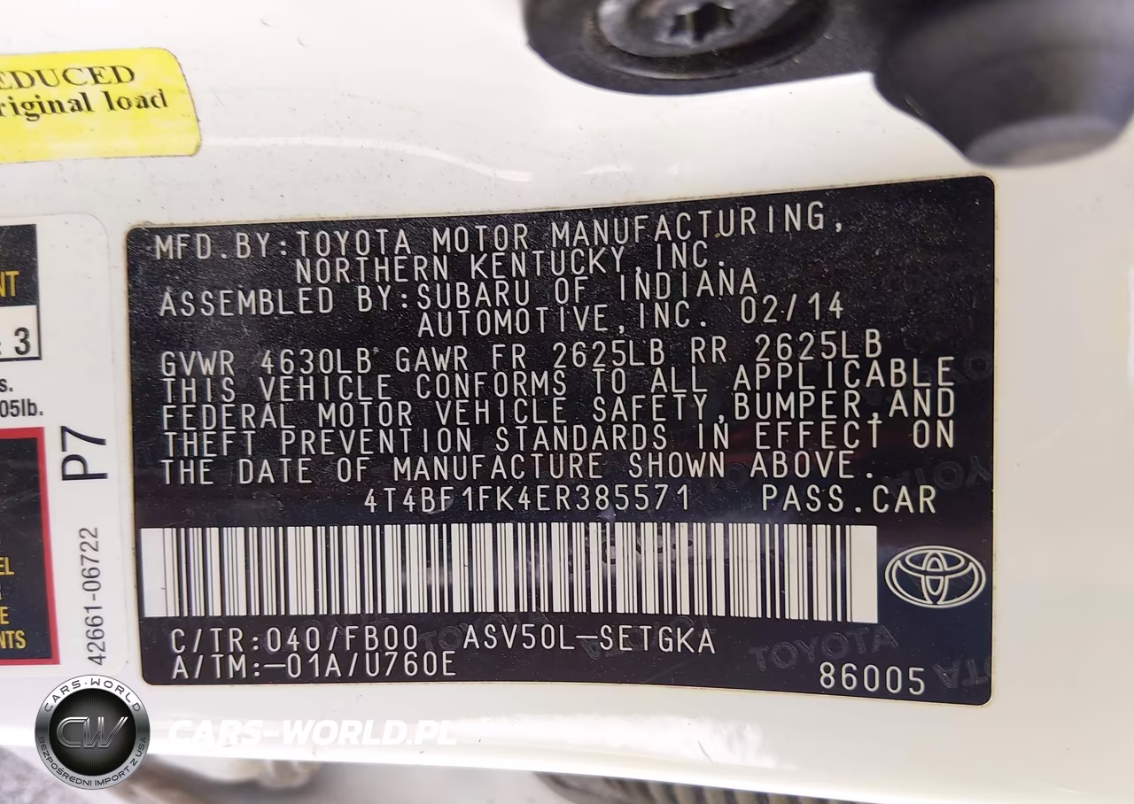 2014 Toyota Camry Xle VIN:4T4BF1FK4ER385571 - 9