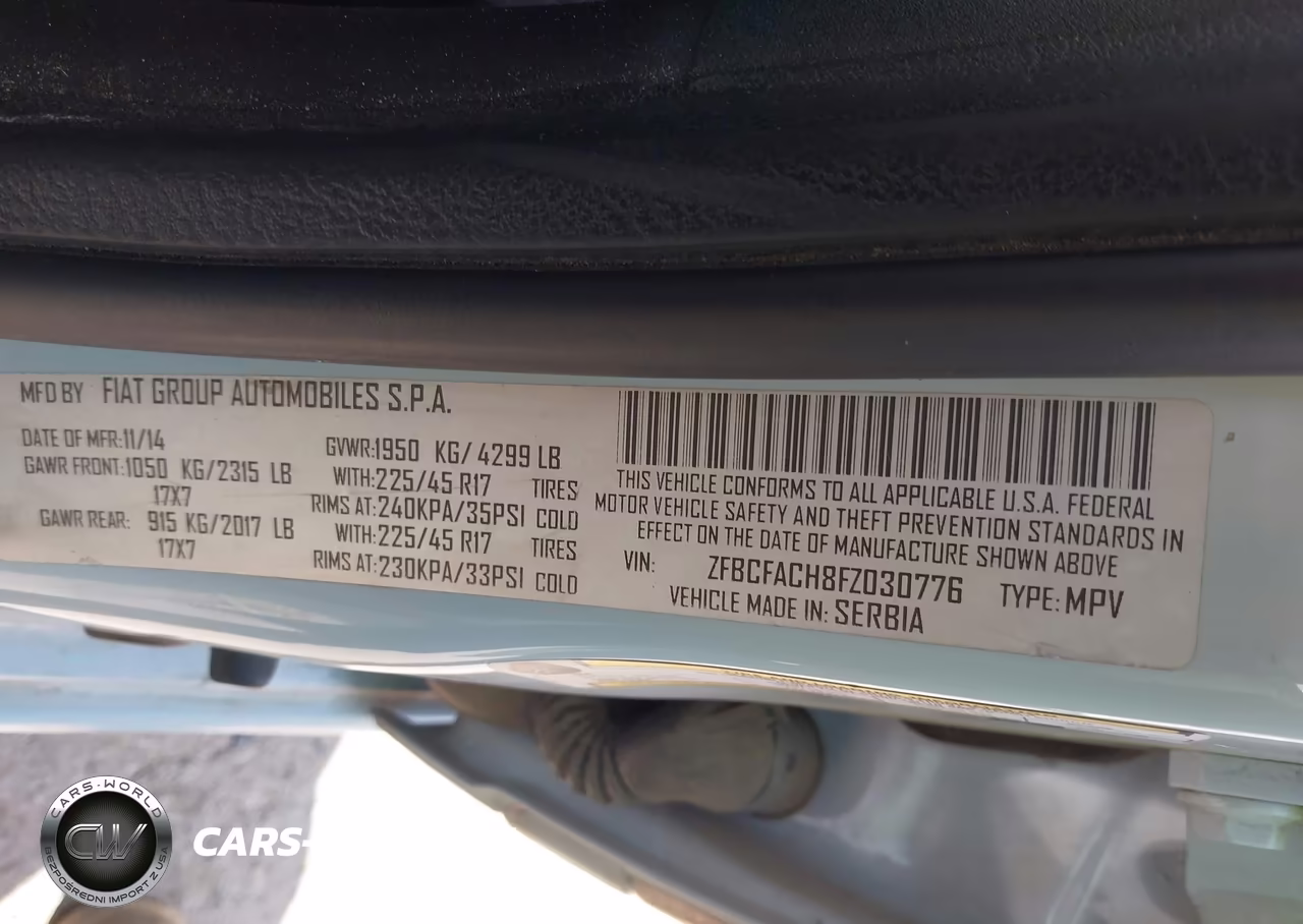 2015 Fiat 500L Lounge VIN:ZFBCFACH8FZ030776 - 9