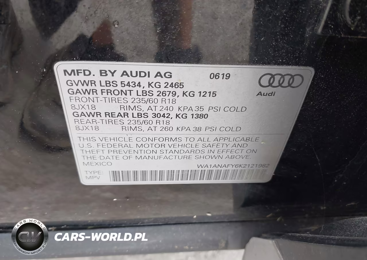 2019 Audi Q5 45 Premium VIN:WA1ANAFY6K2121982 - 9