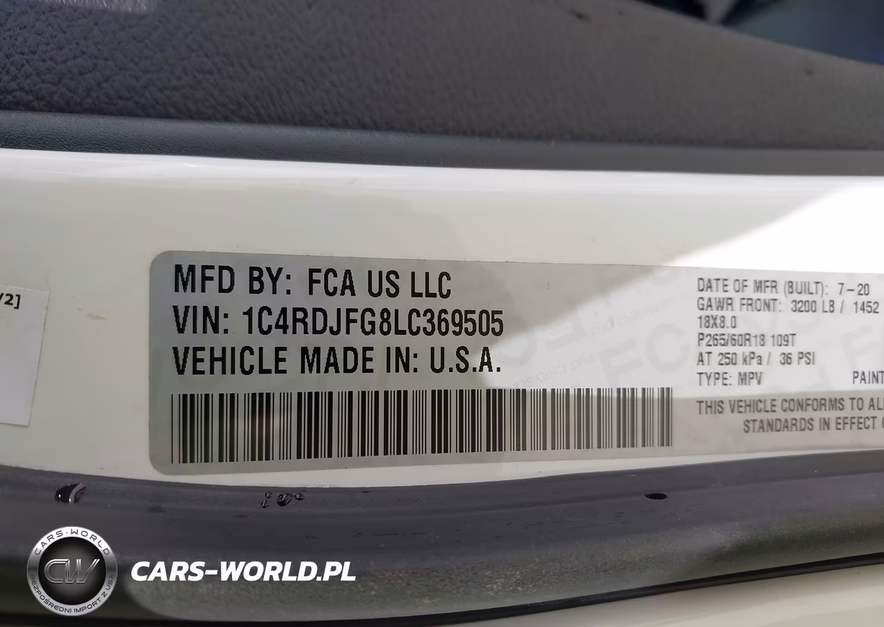 2020 Dodge Durango Pursuit Awd VIN:1C4RDJFG8LC369505 - 9