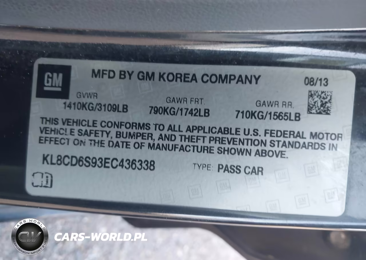 2014 Chevrolet Spark 1Lt Auto VIN:KL8CD6S93EC436338 - 9