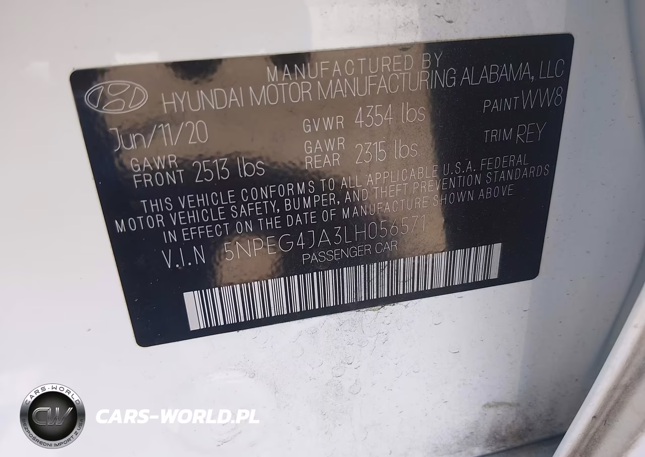 2020 Hyundai Sonata Se VIN:5NPEG4JA3LH056571 - 9