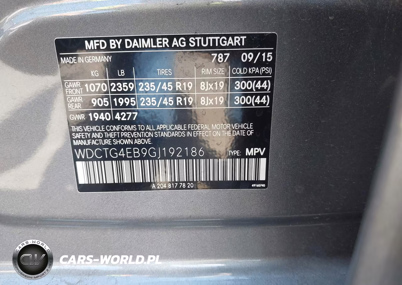 2016 Mercedes-Benz Gla 250 VIN:WDCTG4EB9GJ192186 - 9