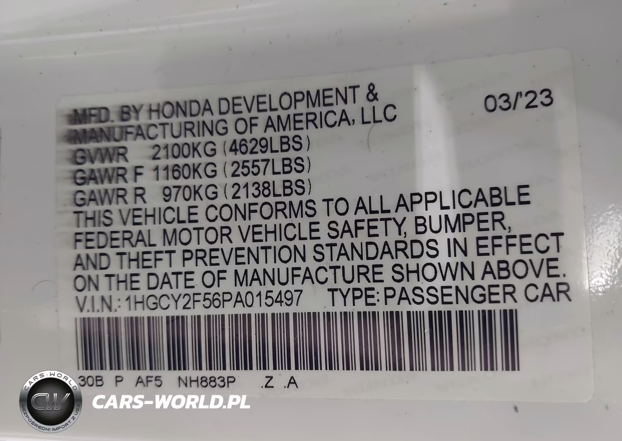 2023 Honda Accord Hybrid Sport VIN:1HGCY2F56PA015497 - 9