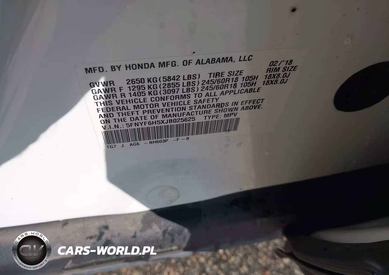 2018 Honda Pilot Ex-L VIN:5FNYF6H5XJB025625 - 9