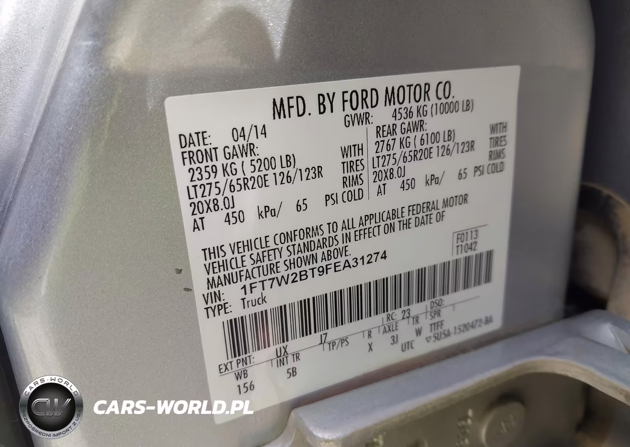 2015 Ford F-250 Lariat VIN:1FT7W2BT9FEA31274 - 9