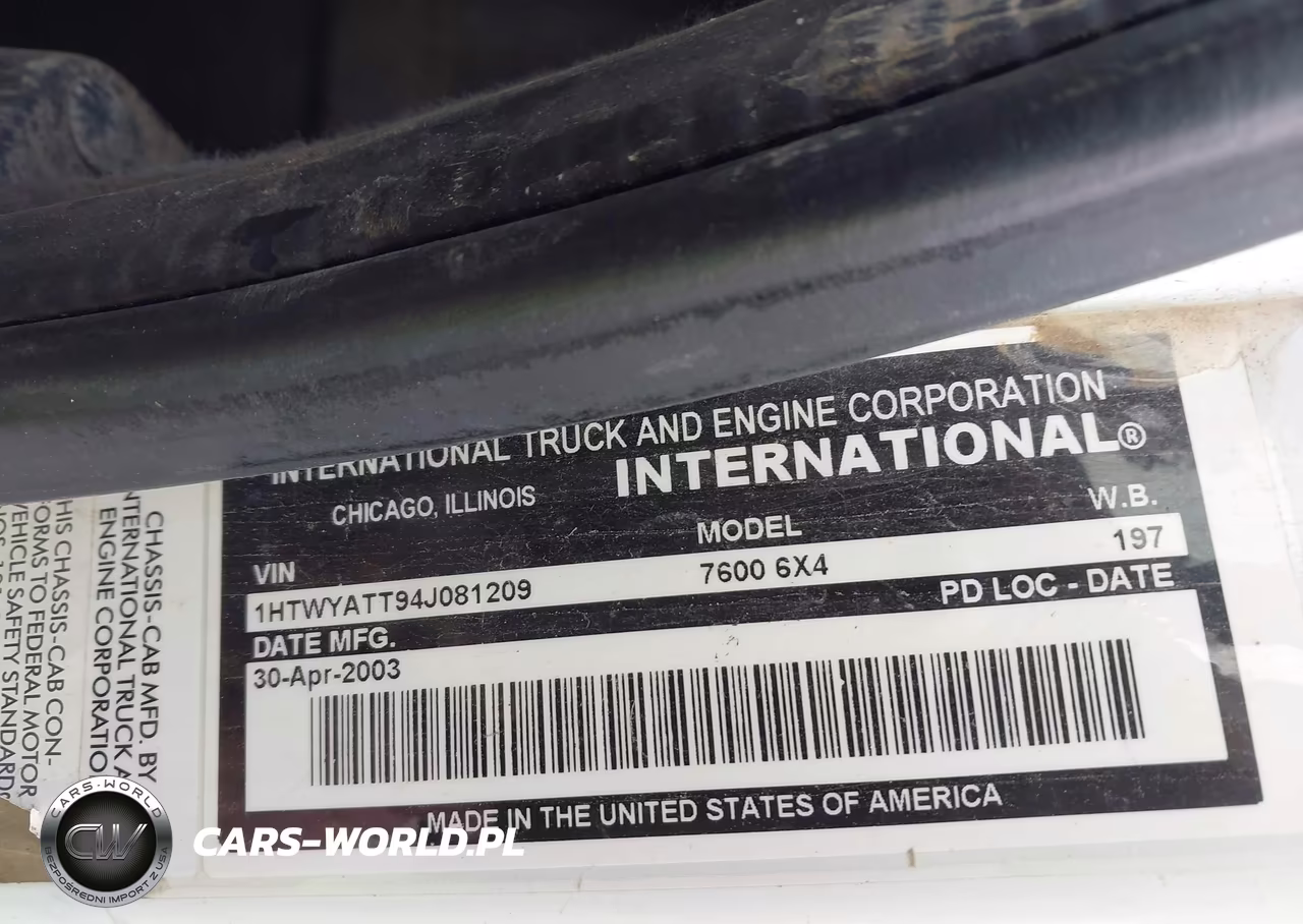 2004 International 7000 7600 VIN:1HTWYATT94J081209 - 8