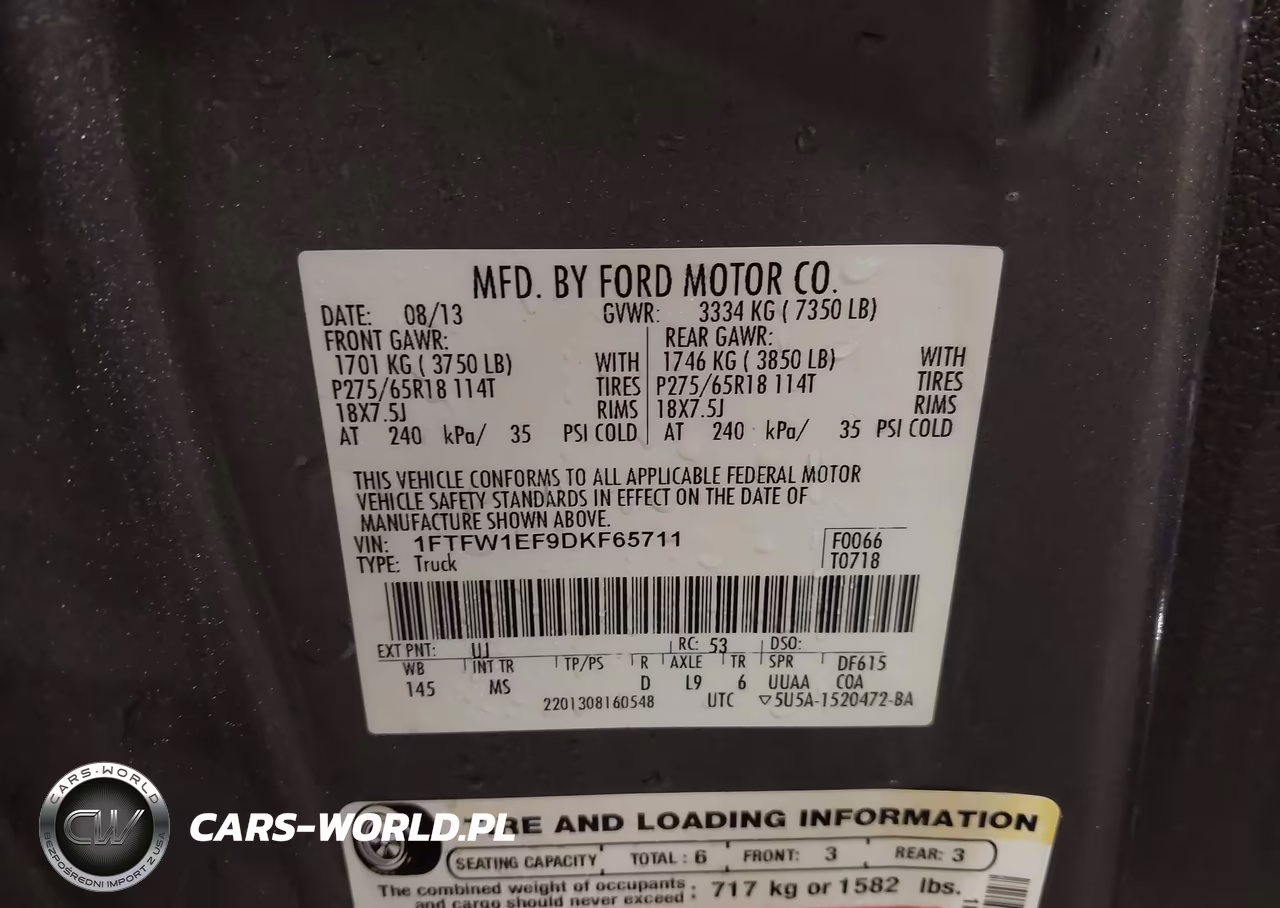 2013 Ford F-150 Xlt VIN:1FTFW1EF9DKF65711 - 9