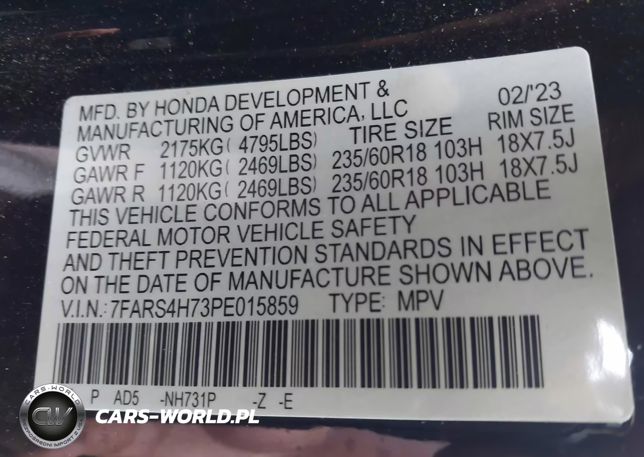 2023 Honda Cr-V Ex-L Awd VIN:7FARS4H73PE015859 - 9