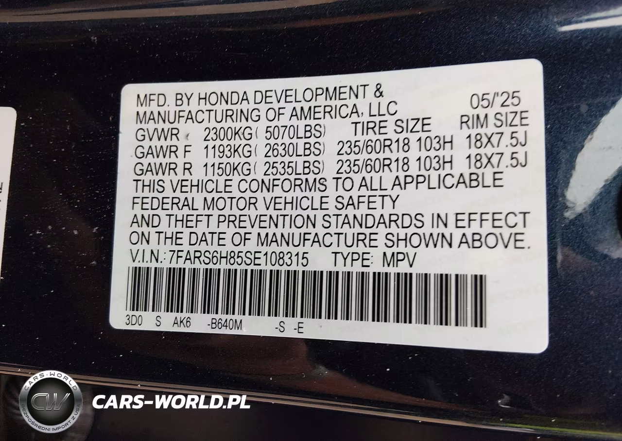 2025 Honda Cr-V Hybrid Sport-L VIN:7FARS6H85SE108315 - 9