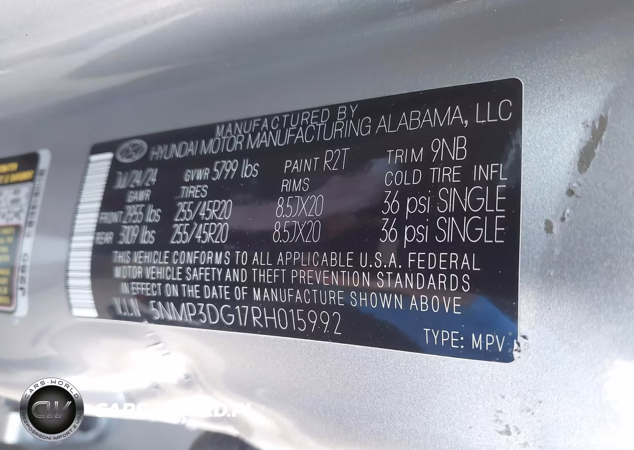 2024 Hyundai Santa Fe Hybrid Limited VIN:5NMP3DG17RH015992 - 9