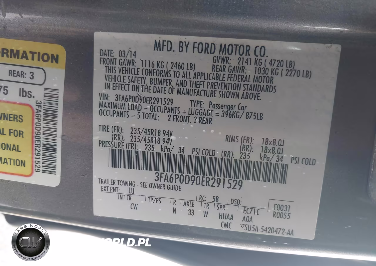 2014 Ford Fusion Titanium VIN:3FA6P0D90ER291529 - 9