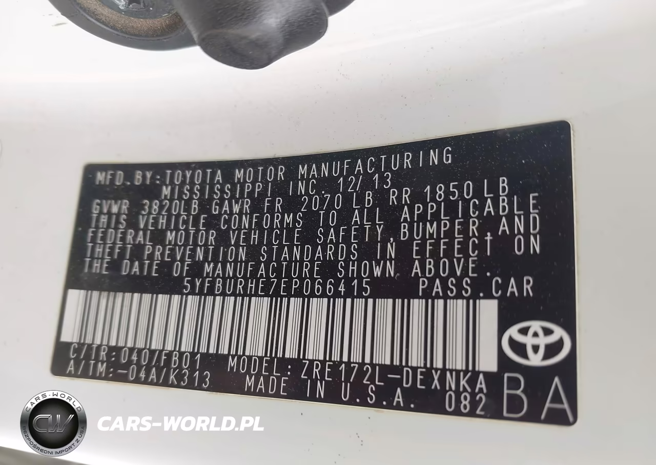 2014 Toyota Corolla Le VIN:5YFBURHE7EP066415 - 9
