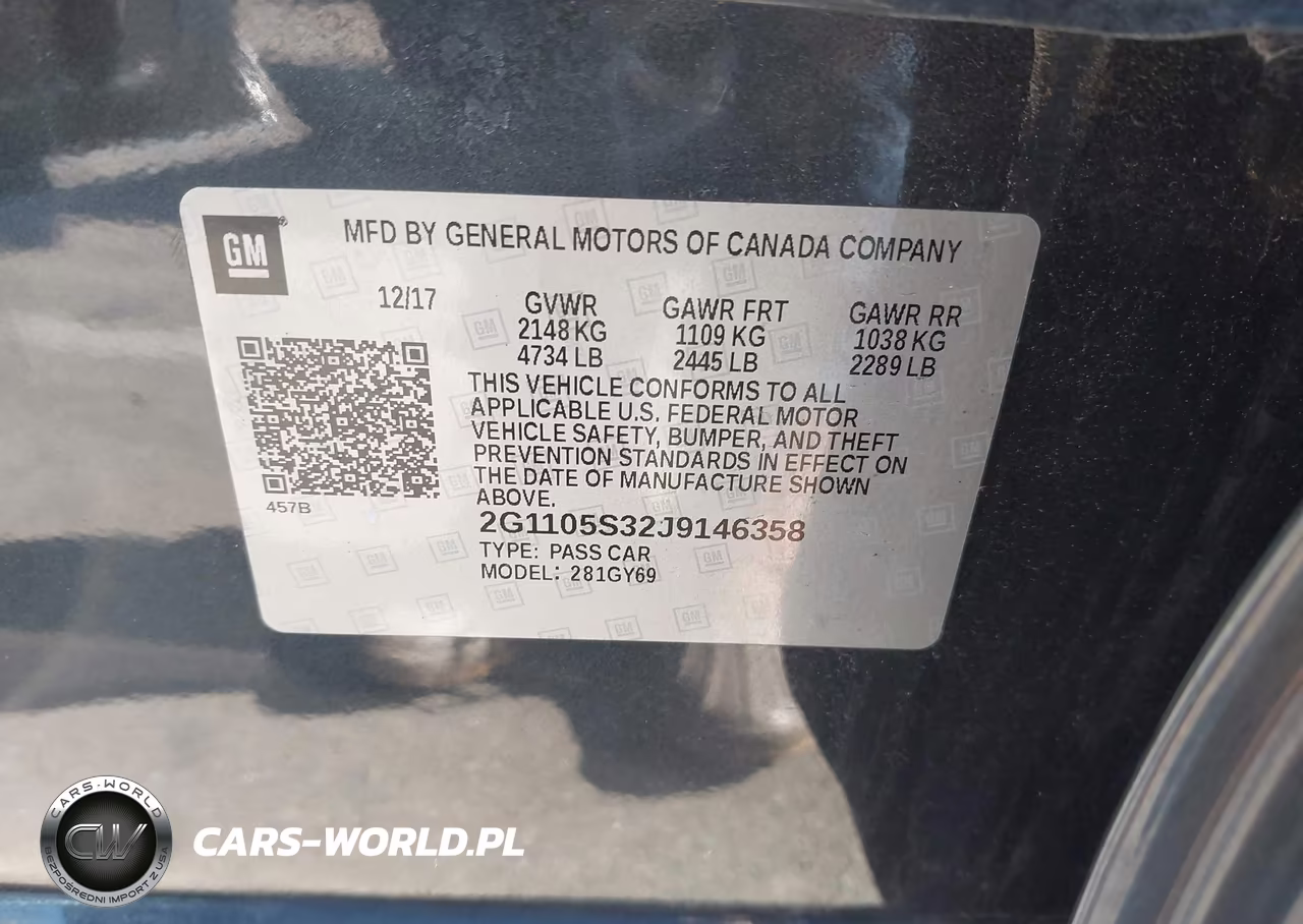 2018 Chevrolet Impala 1Lt VIN:2G1105S32J9146358 - 9