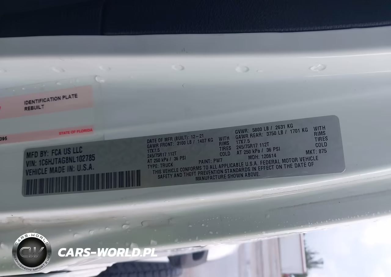 2022 Jeep Gladiator Sport S 4X4 VIN:1C6HJTAG8NL102785 - 9