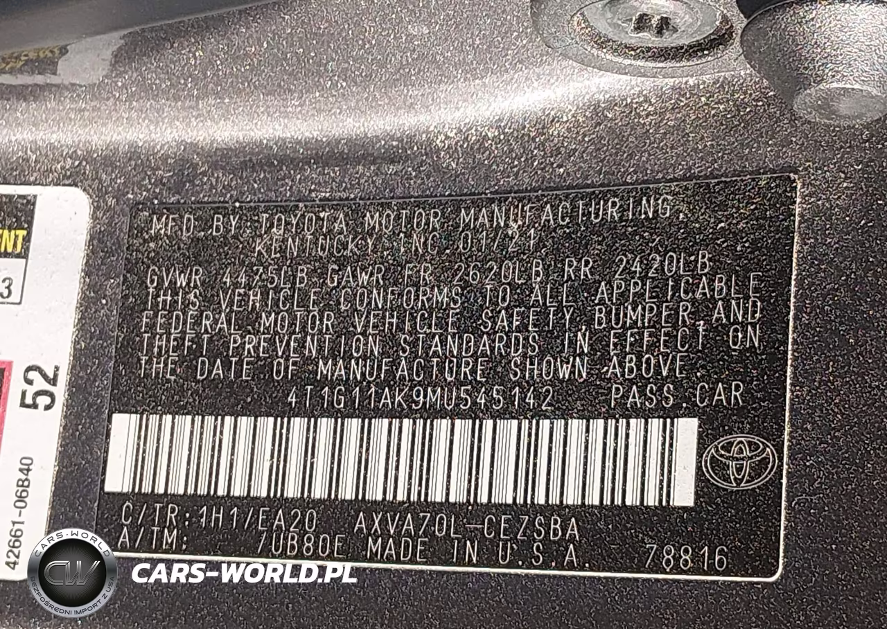 2021 Toyota Camry Se VIN:4T1G11AK9MU545142 - 9