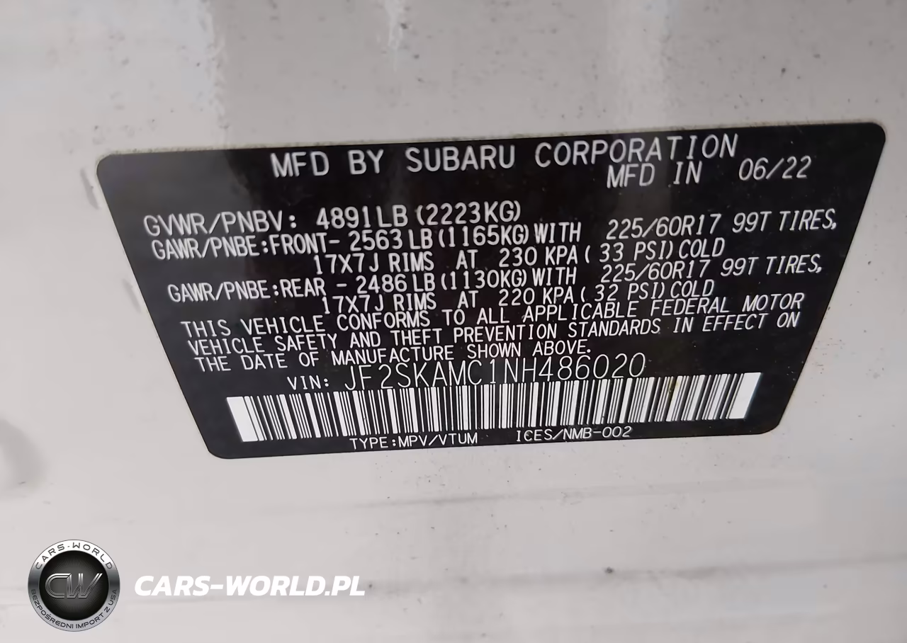2022 Subaru Forester Wilderness VIN:JF2SKAMC1NH486020 - 9