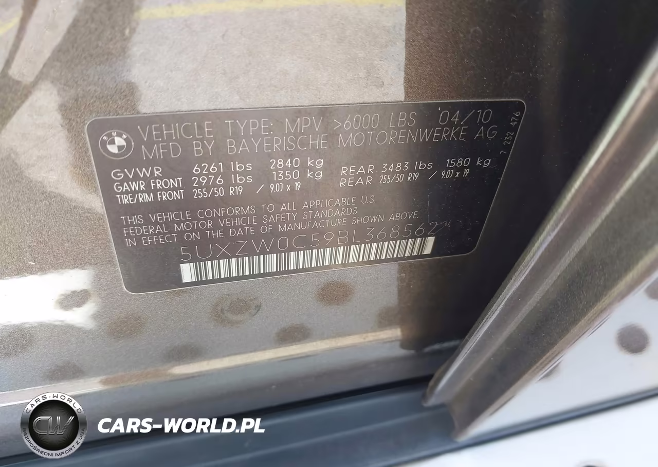 2011 BMW X5 xDrive35D VIN:5UXZW0C59BL368562 - 9