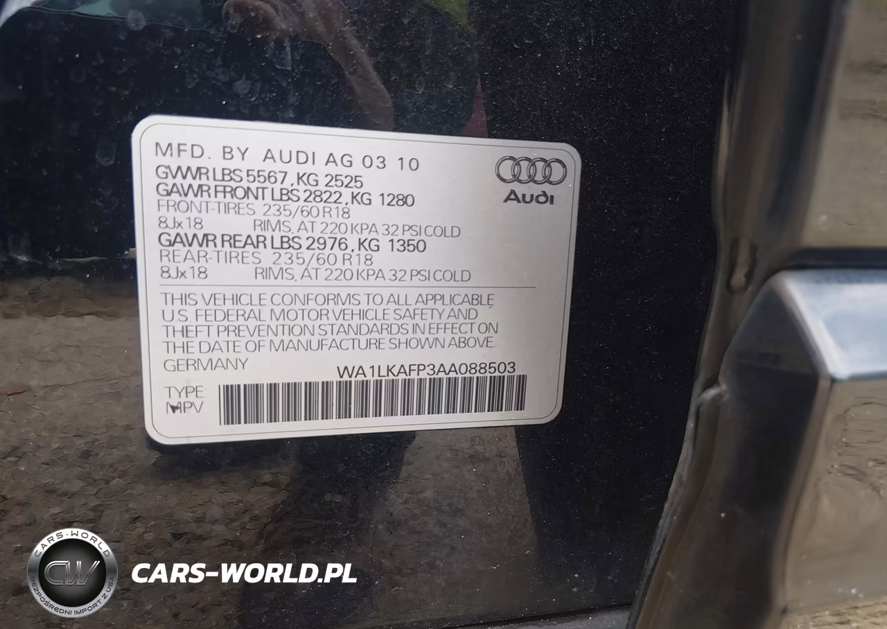 2010 Audi Q5 3.2 Premium VIN:WA1LKAFP3AA088503 - 9