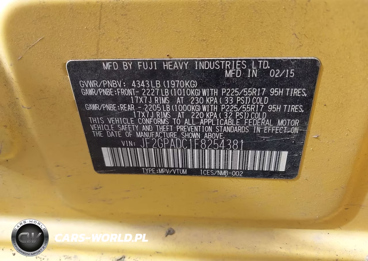 2015 Subaru Xv Crosstrek 2.0 Premium VIN:JF2GPADC1F8254381 - 9