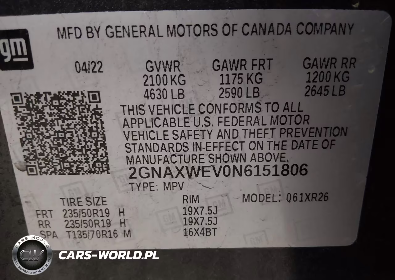 2022 Chevrolet Equinox Awd Rs VIN:2GNAXWEV0N6151806 - 9
