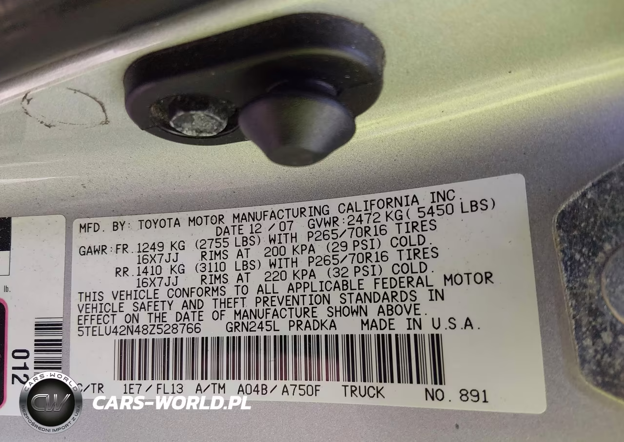 2008 Toyota Tacoma Base V6 VIN:5TELU42N48Z528766 - 9