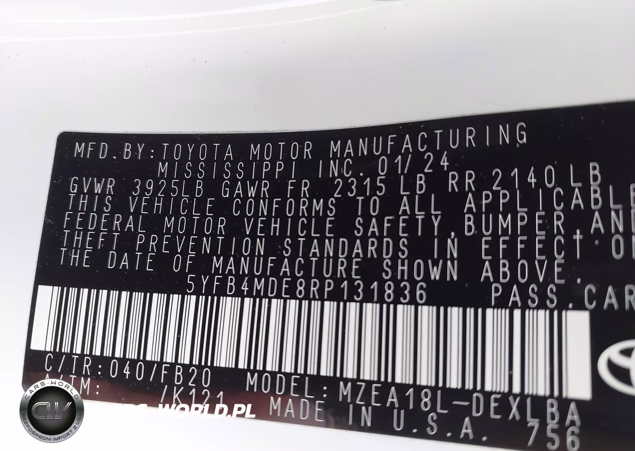 2024 Toyota Corolla Le VIN:5YFB4MDE8RP131836 - 9
