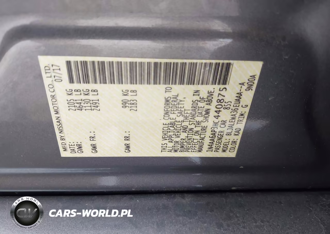2017 Nissan Maxima 3.5 Sl VIN:1N4AA6AP3HC440875 - 9