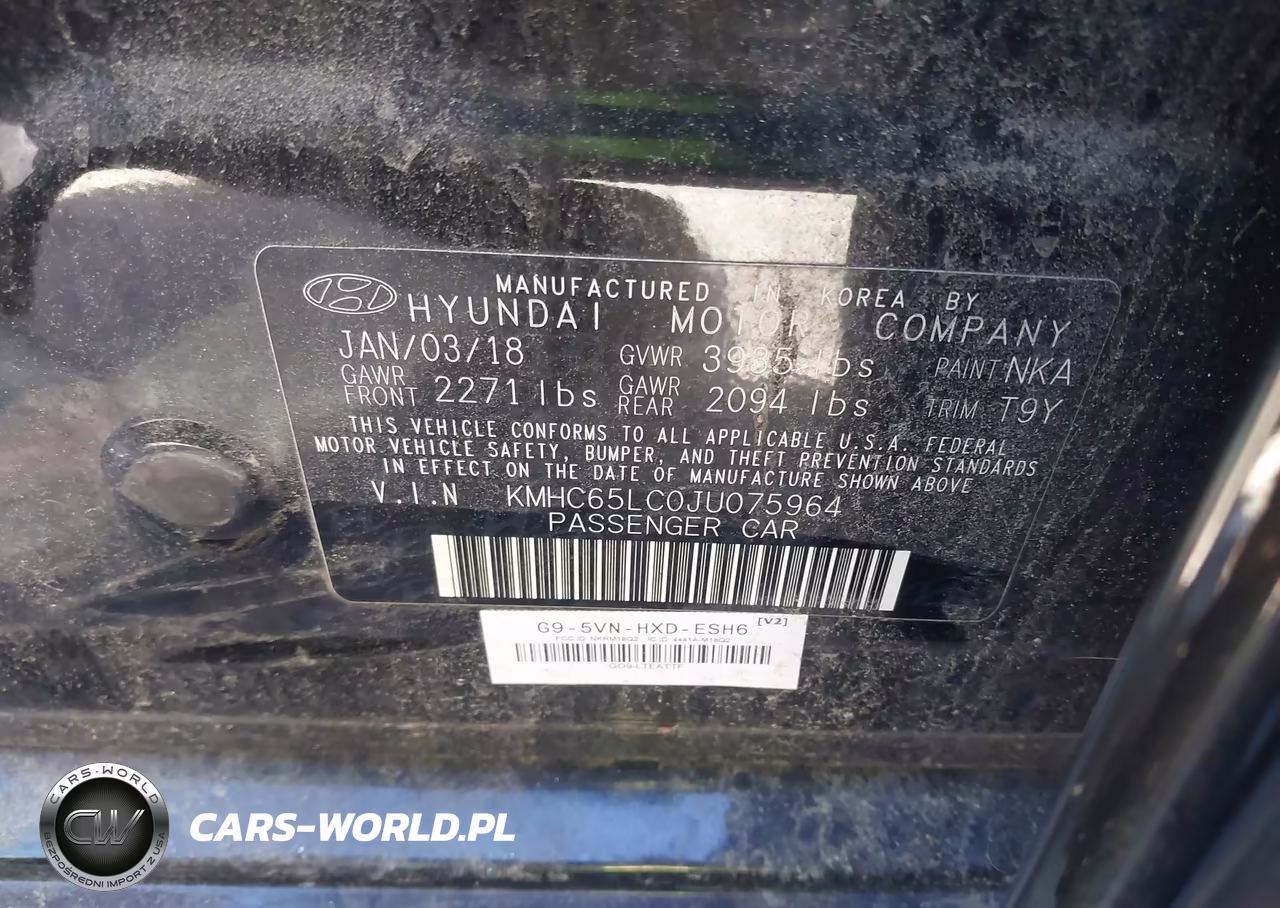 2018 Hyundai Ioniq Hybrid Blue VIN:KMHC65LC0JU075964 - 9