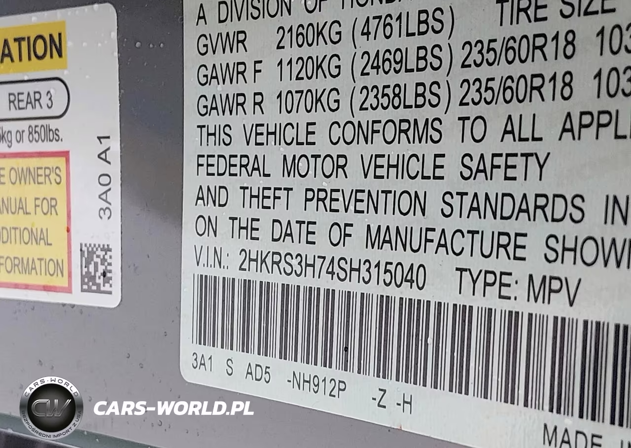2025 Honda Cr-V Ex-L 2Wd VIN:2HKRS3H74SH315040 - 9