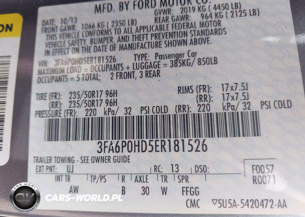 2014 Ford Fusion Se VIN:3FA6P0HD5ER181526 - 9