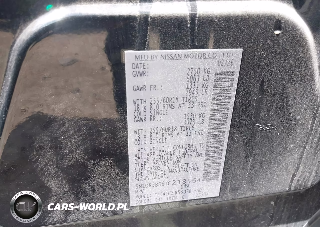 2026 Nissan Pathfinder Sv VIN:5N1DR3BS8TC218564 - 9
