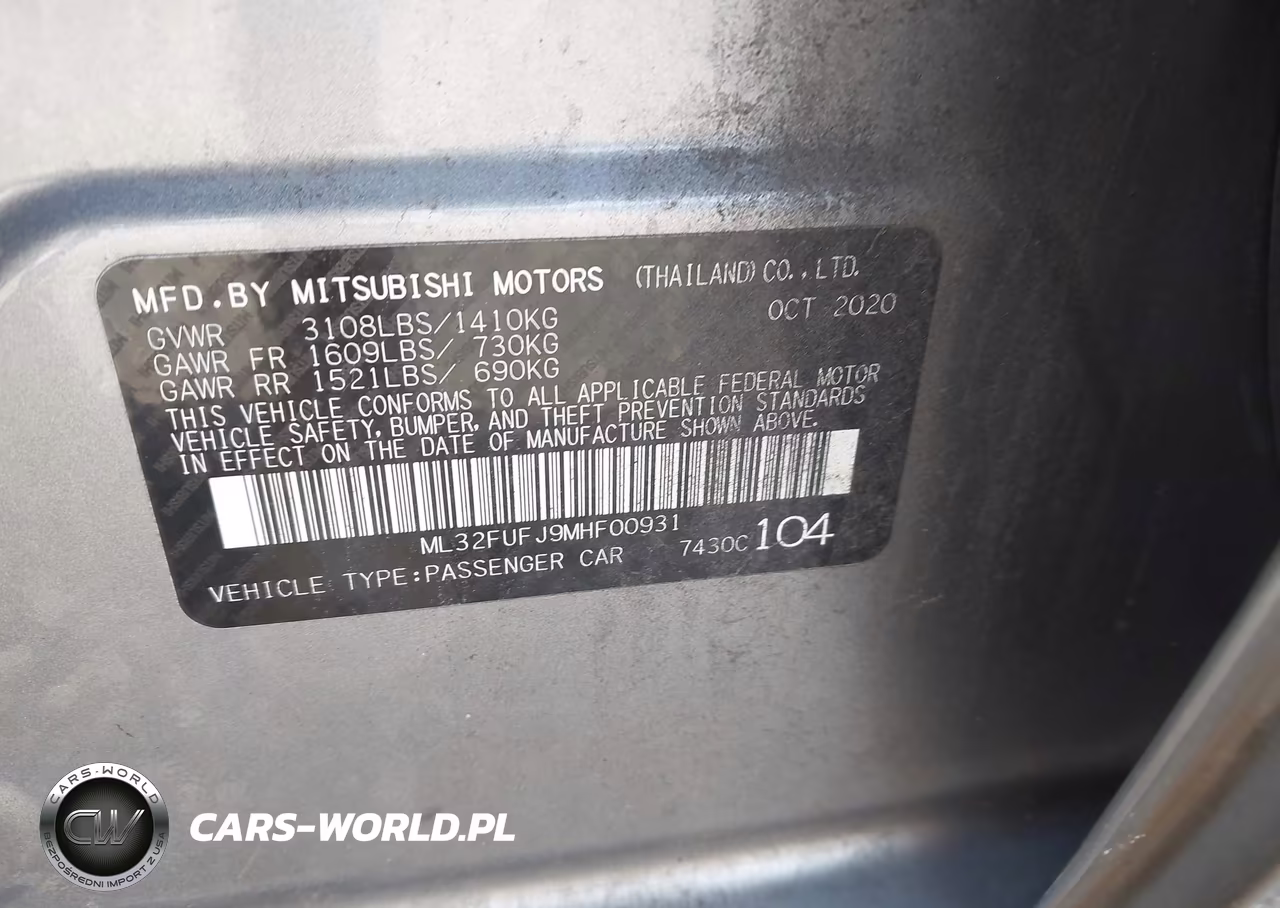 2021 Mitsubishi Mirage G4 Carbonite Edition-Es-Le VIN:ML32FUFJ9MHF00931 - 9