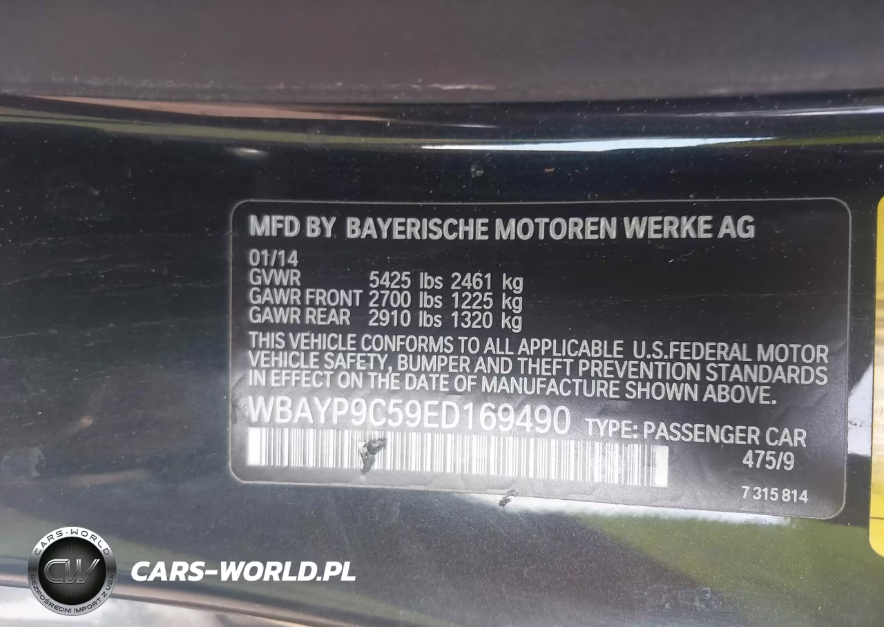 2014 BMW 650I VIN:WBAYP9C59ED169490 - 9