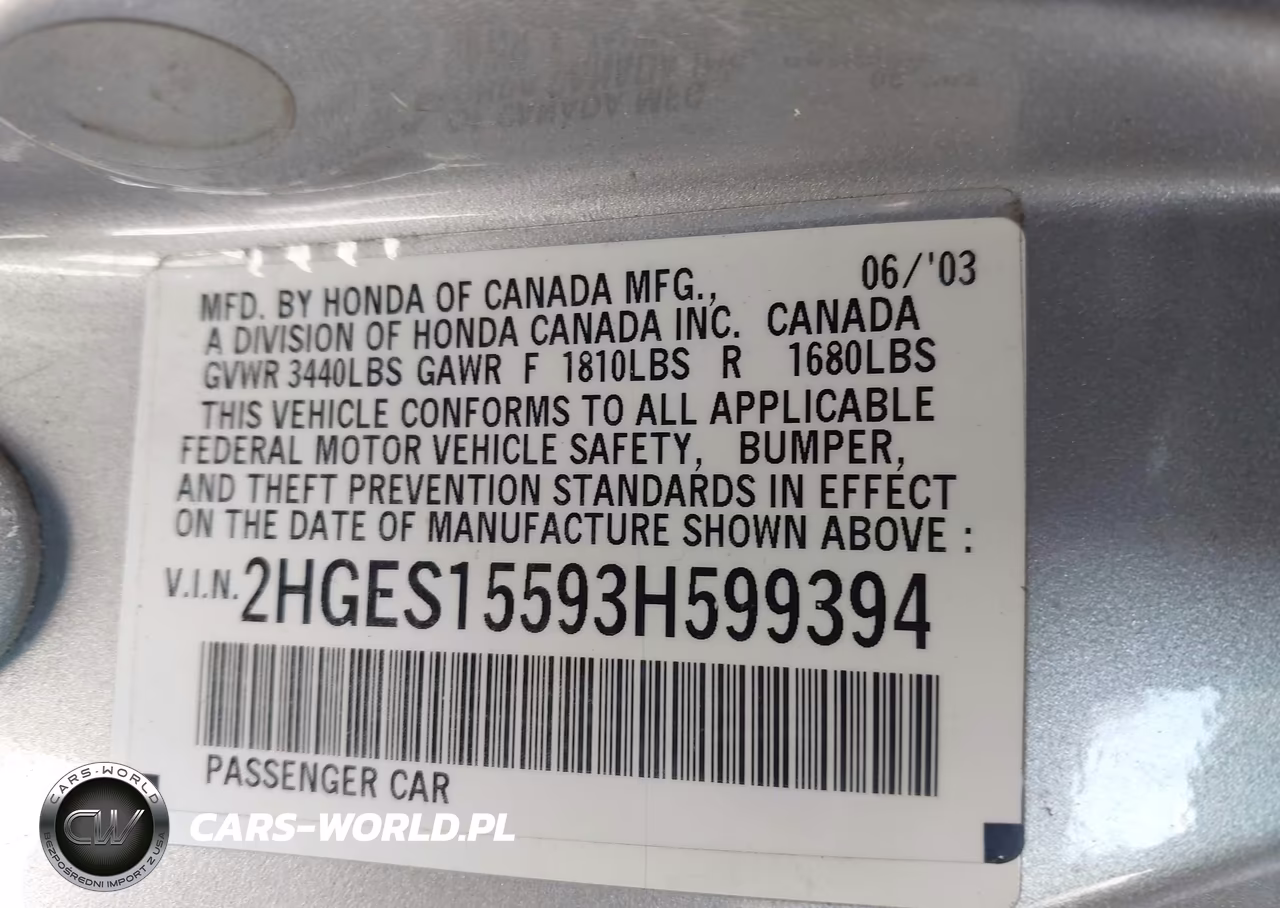 2003 Honda Civic Lx VIN:2HGES15593H599394 - 9