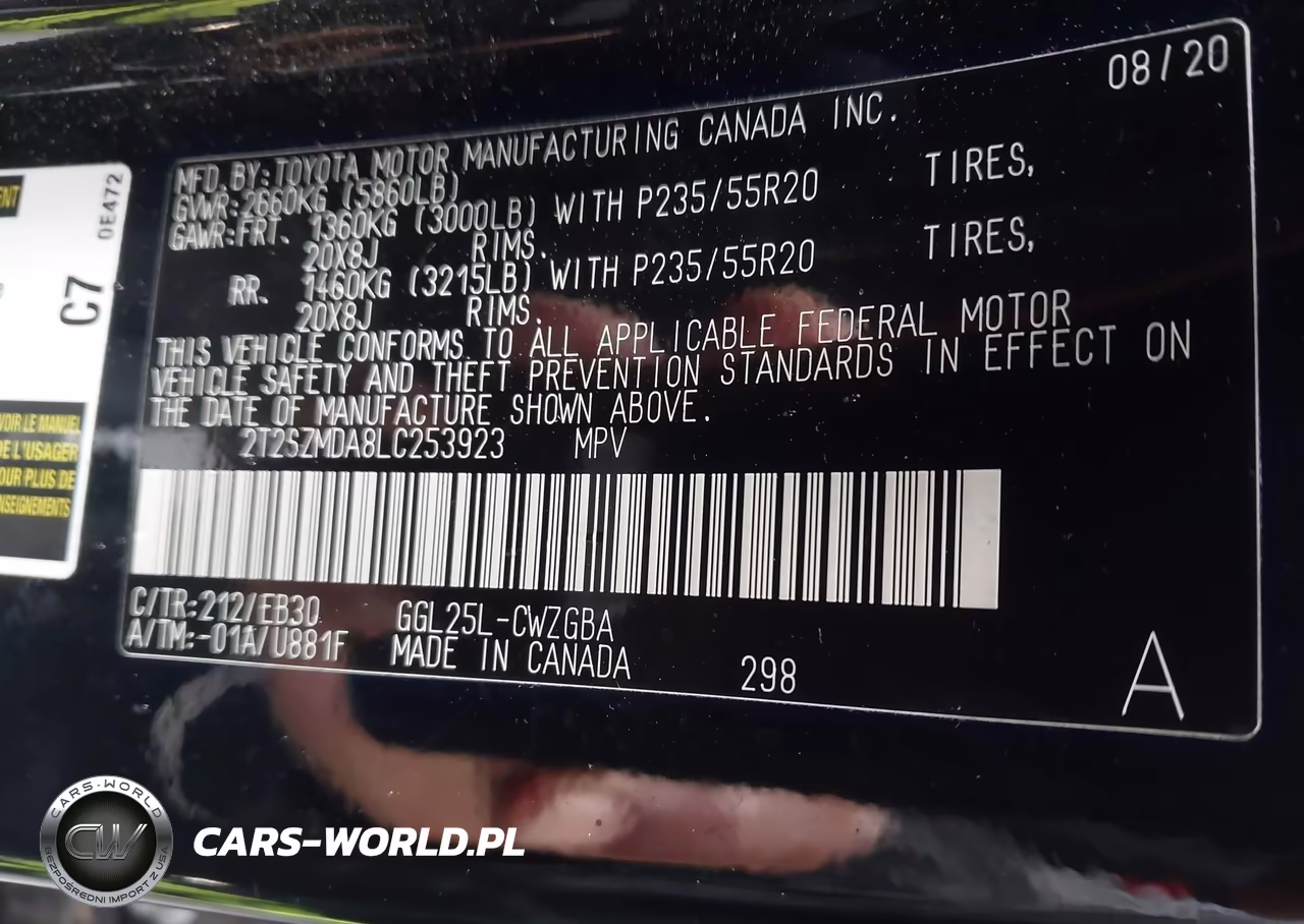 2020 Lexus Rx 350 F Sport VIN:2T2SZMDA8LC253923 - 9