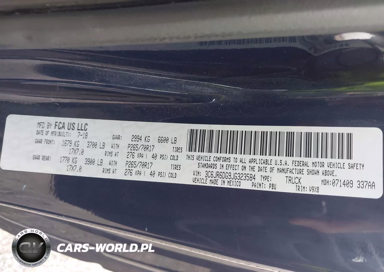2018 Ram 1500 Tradesman 4X2 8' Box VIN:3C6JR6DG9JG323584 - 9