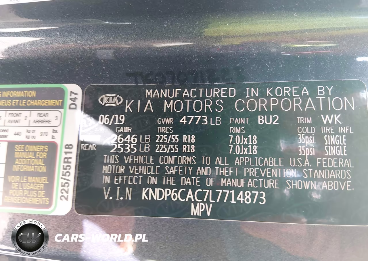 2020 Kia Sportage S VIN:KNDP6CAC7L7714873 - 9