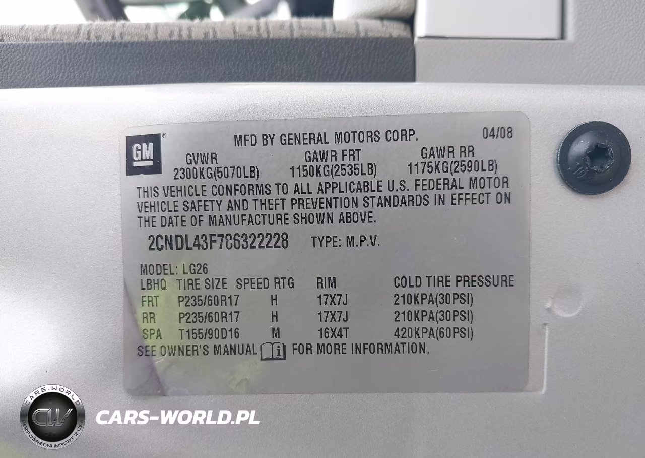2008 Chevrolet Equinox Lt VIN:2CNDL43F786322228 - 9