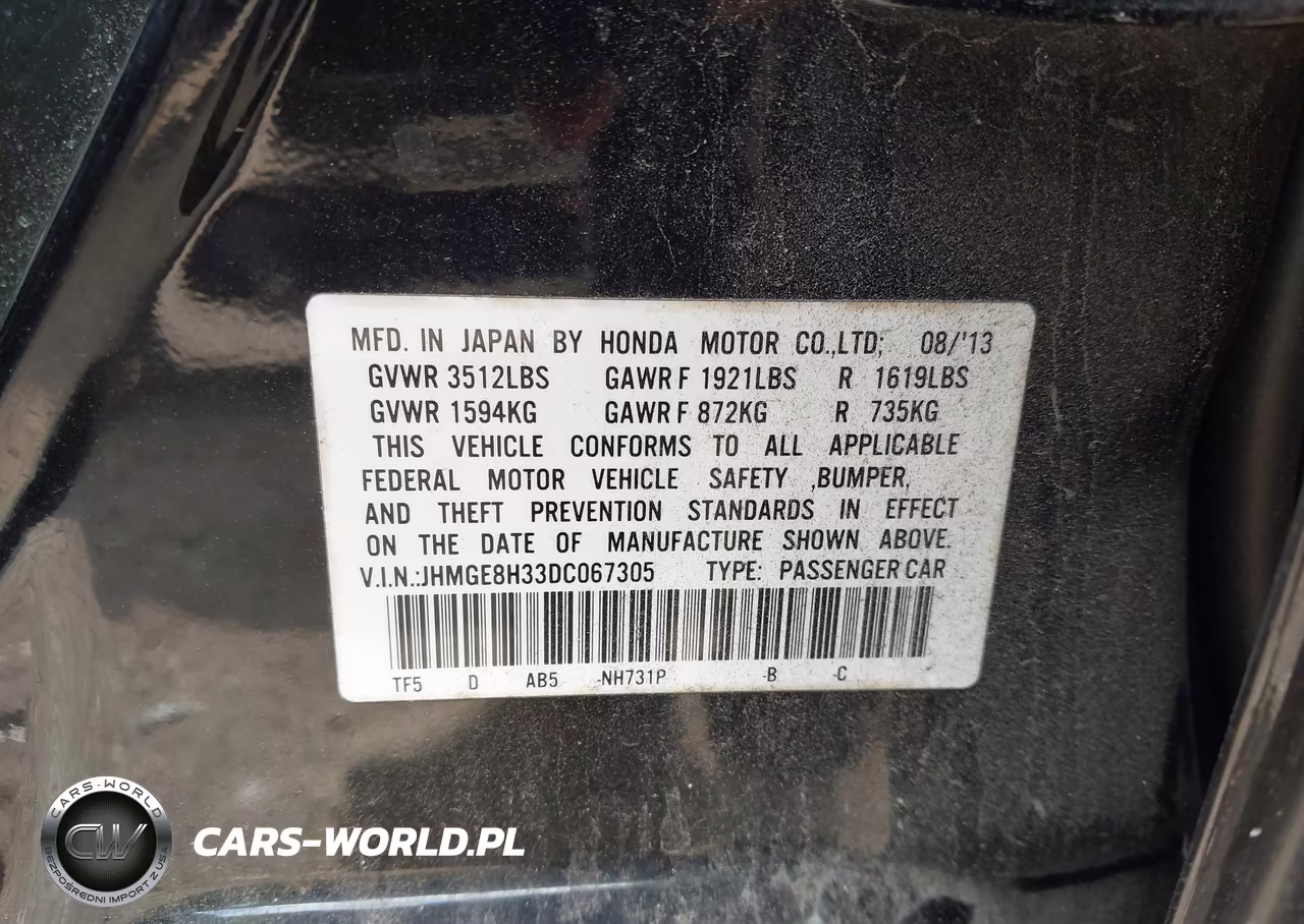 2013 Honda Fit VIN:JHMGE8H33DC067305 - 9